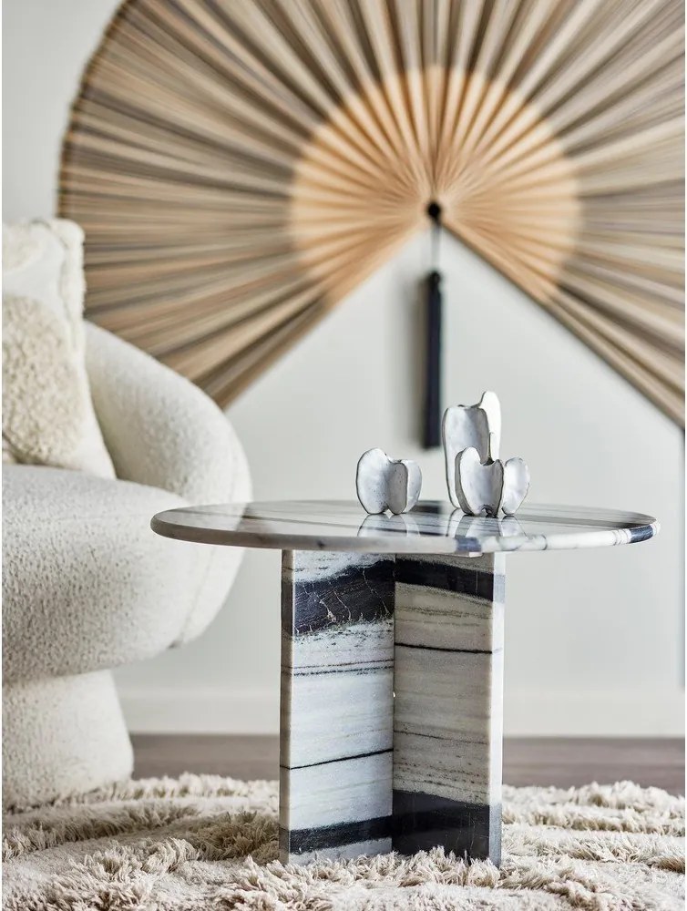 Măsuță de cafea alb-negru rotundă din marmură ø 61 cm Rosito – Bloomingville