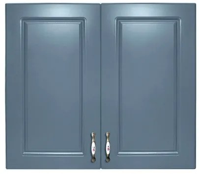 Corp superior 80 cu 2 usi cu scurgator de vase Zebra MDF albastru drept