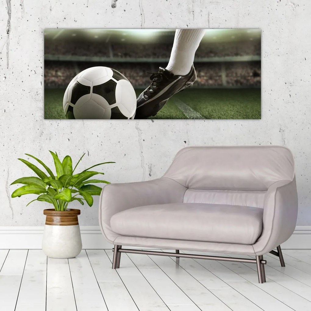 Tablou - Minge de fotbal (120x50 cm)