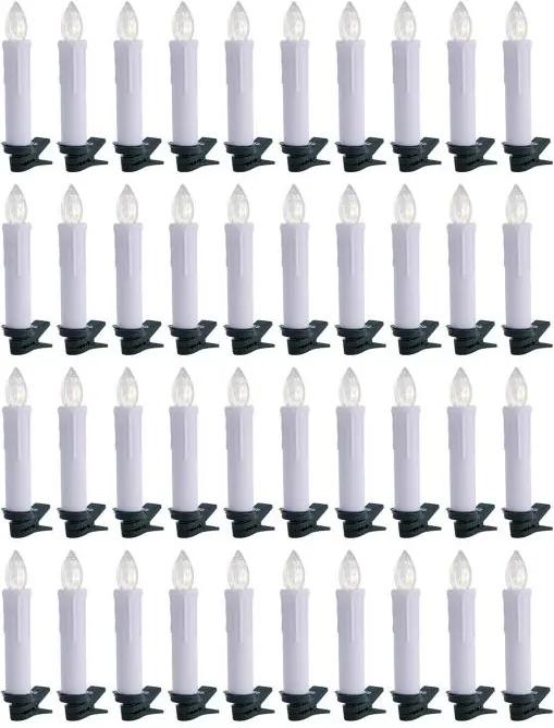 OneConcept Eternal Flame 40 LED-uri de lumânări de Crăciun 40 de control de la distanță alb cald