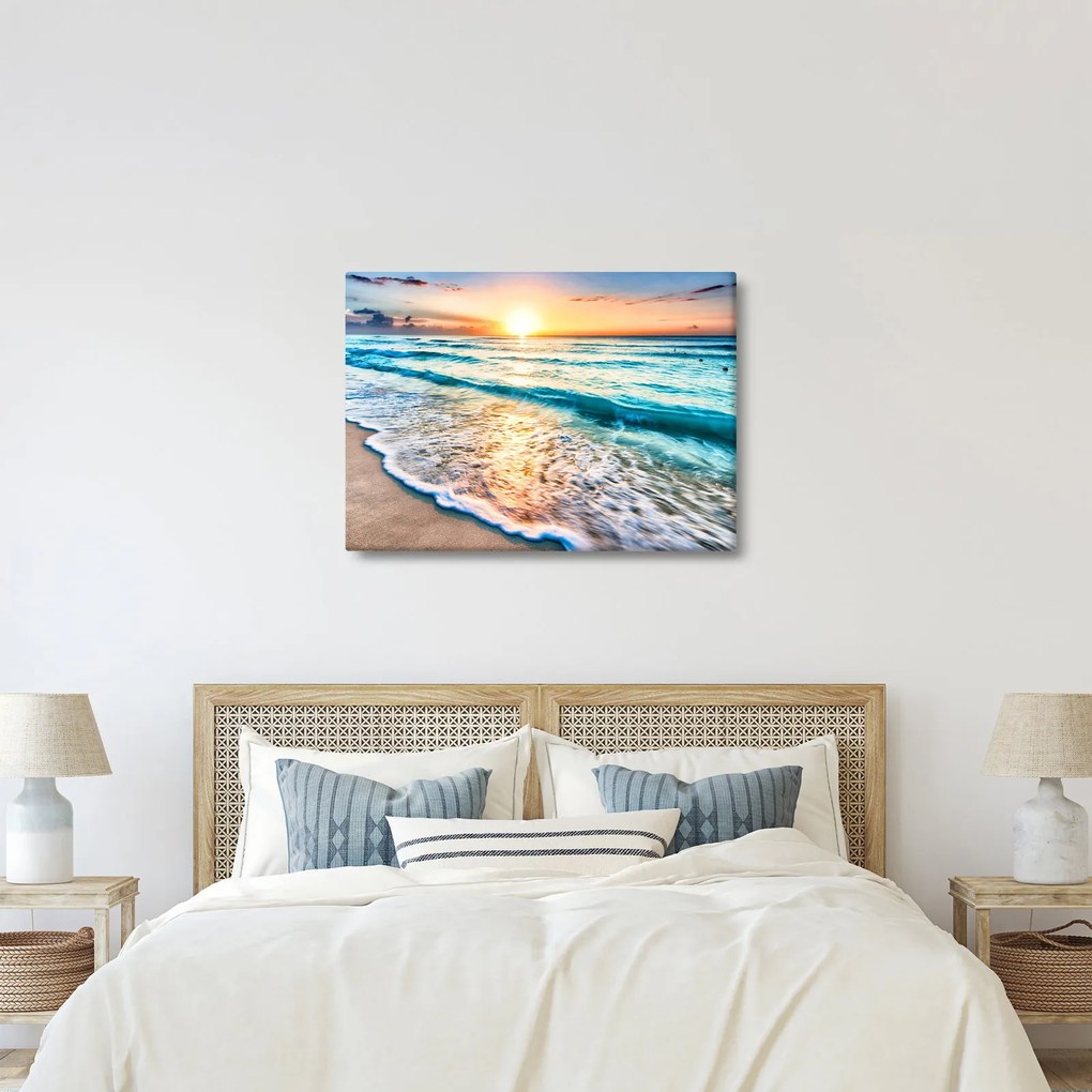 Tablou - Plaja de la mare (70x50 cm)