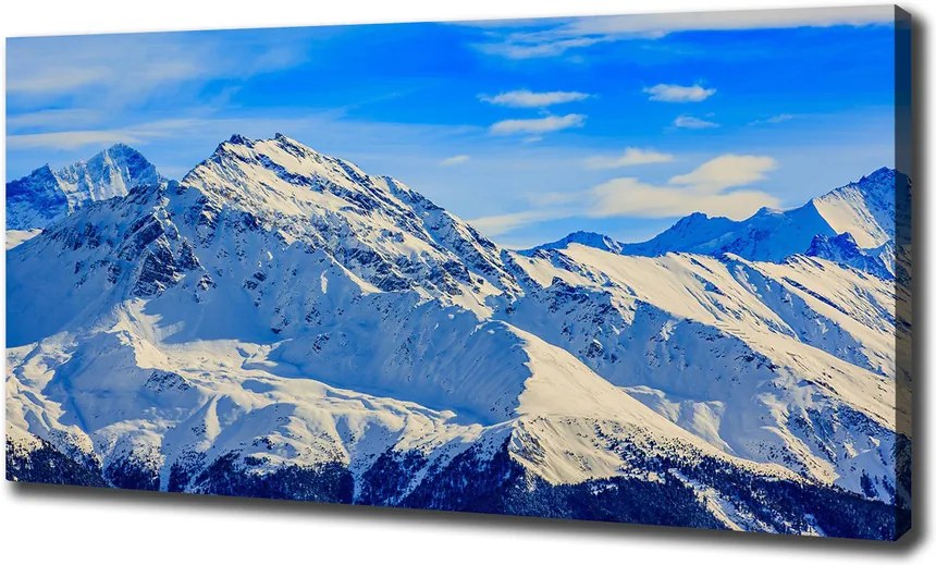 Tablouri tipărite pe pânză Alpi în timpul iernii