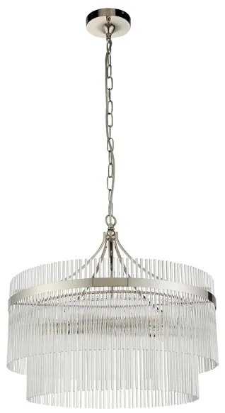 Endon 104112 - Candelabru suspendat MARIETTA 5xE14/7W/230V crom lucios/sticlă clară