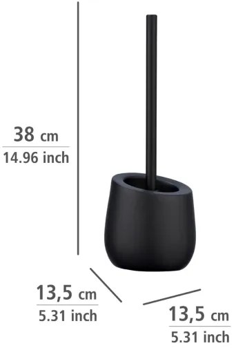 WENKO 23654800 - Perie WC BADI 13,5 x 38 cm, neagră