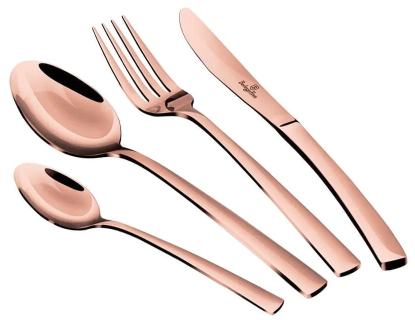 Set tacamuri 24 piese, 6 persoane, Berlinger Haus Rose Gold lucios BH 2637A