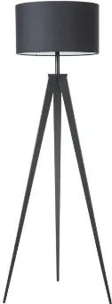 Lampadar Asmo, metal/textil, negru, 45 x 25 x 140 cm, 40w