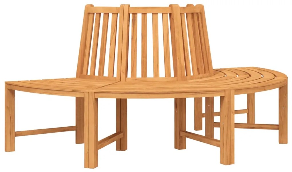 vidaXL Bancă de copac semirotundă, Ø201 cm, lemn masiv de tec