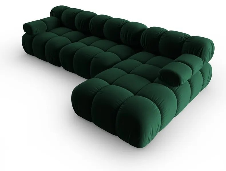 Canapea verde cu tapițerie din catifea 285 cm Bellis – Micadoni Home