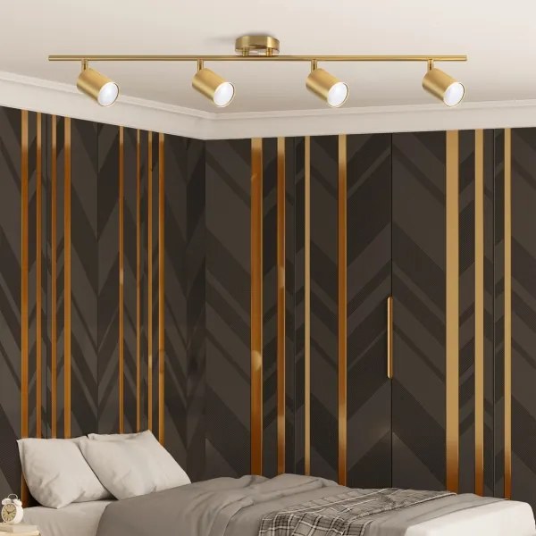 Spot LED RGBW reglabil GOLDI 4xGU10/6,5W/230V, auriu