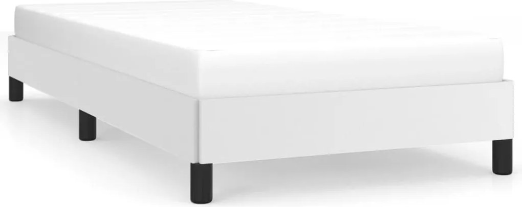 vidaXL Cadru de pat, alb, 80x200 cm, piele ecologică