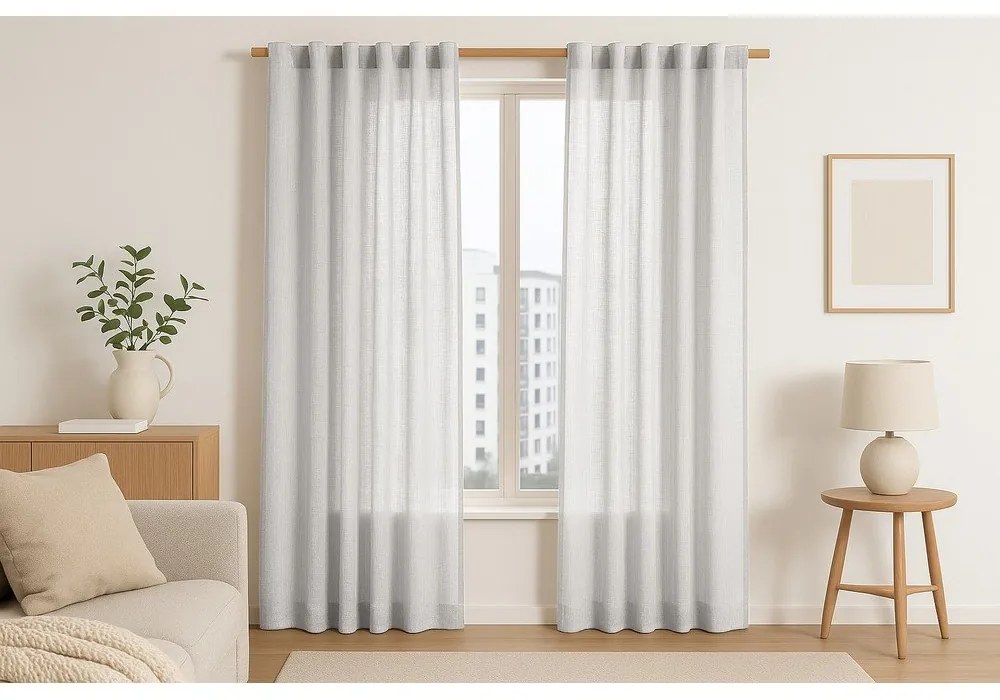 Draperie albă 140x270 cm Valeta – Restilo