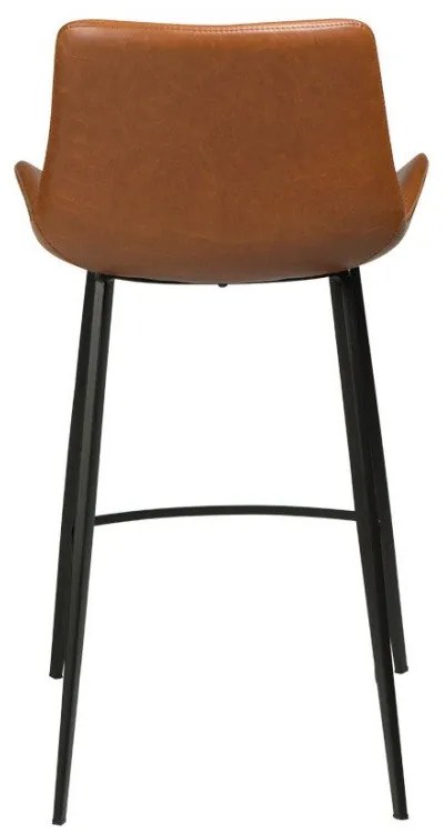 Scaun de bar din piele artificială DAN-FORM Denmark Hype, maro deschis