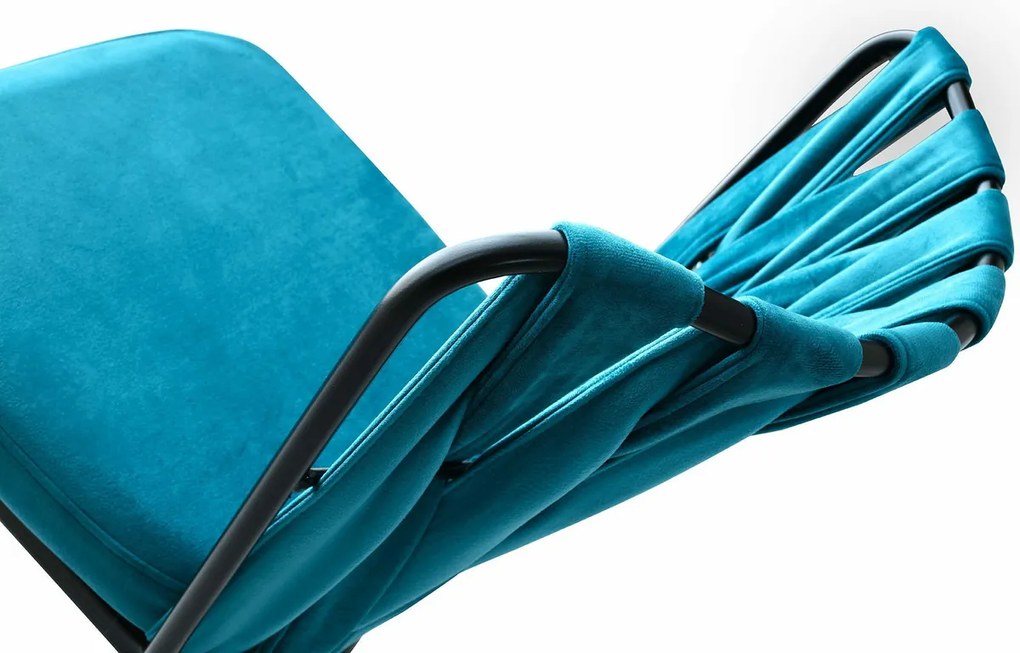 Set de scaune de sufragerie Kusakli Blue, 4 buc.