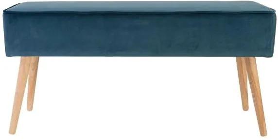Bancheta albastra din catifea Popy | ZAGO