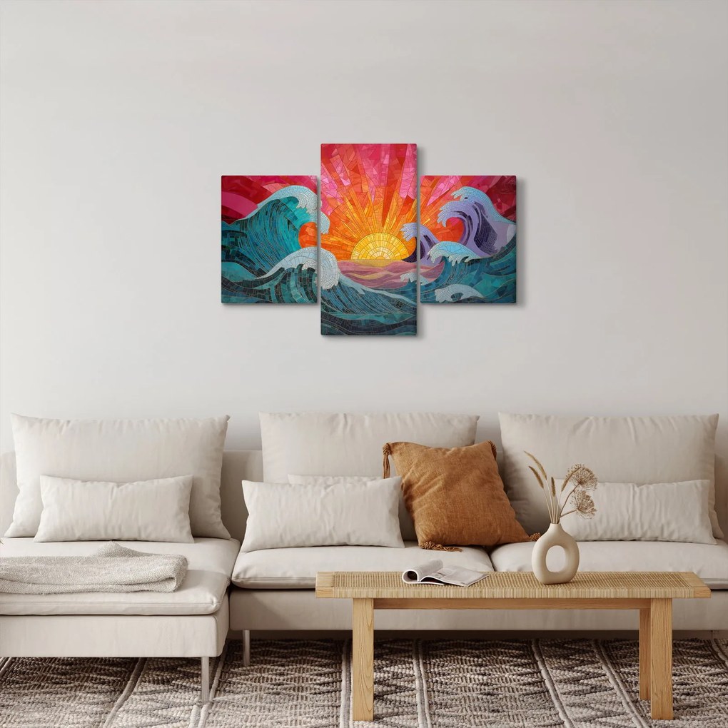 Tablou - Mozaic de valuri (90x60 cm)