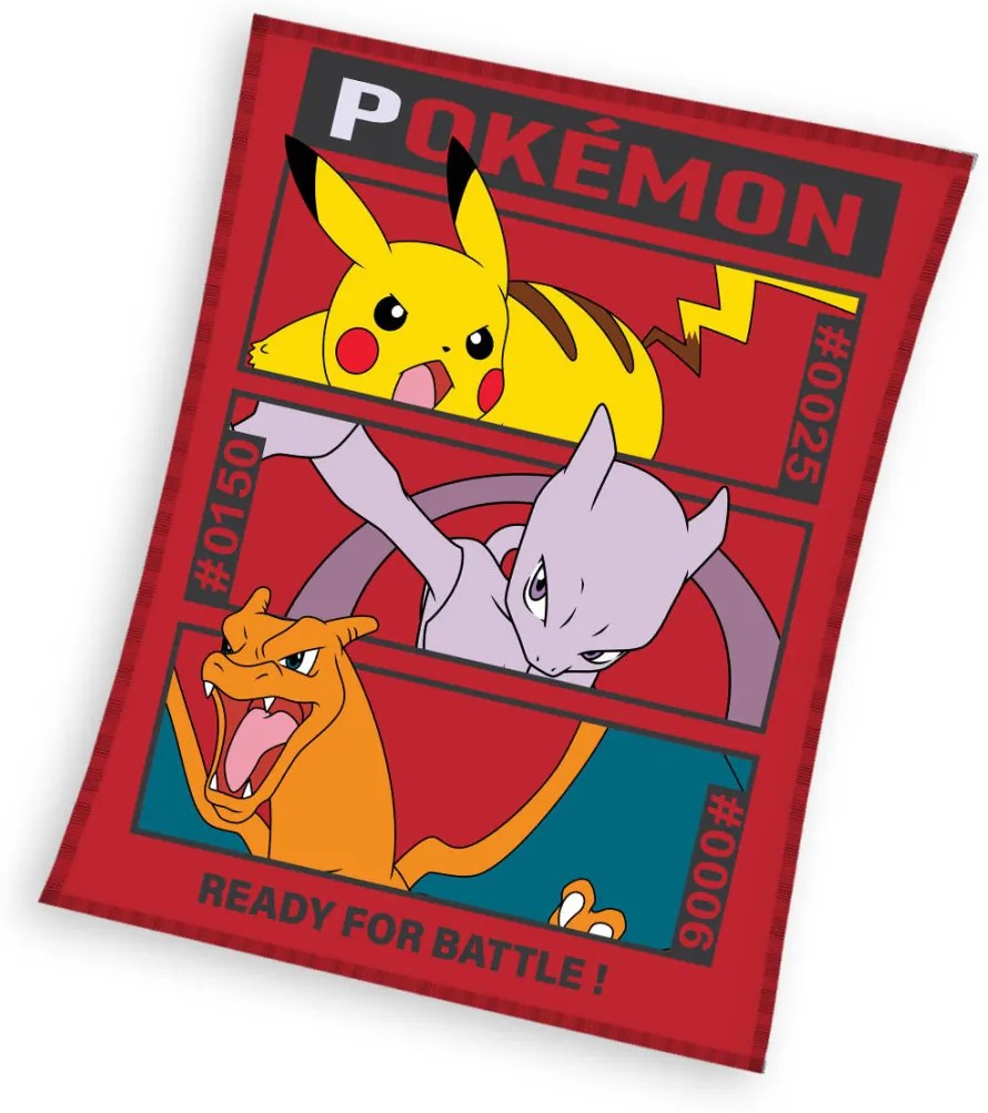 Pokémon Ready pătură polară din flanel 130x160 cm