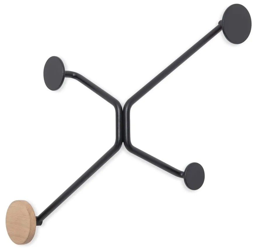 Cuier de perete Gazzda Hook, colț exterior, negru