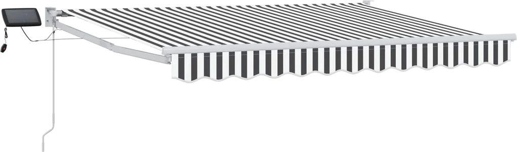 vidaXL Marchiză retractabilă manuală cu led-uri 3 x 2,5 m