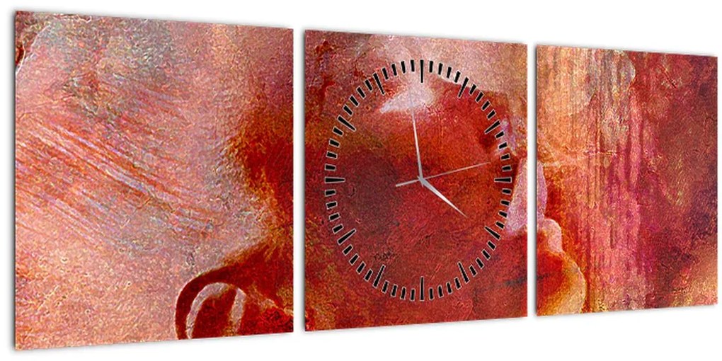 Tablou - Profilul feței feminine (cu ceas) (90x30 cm)