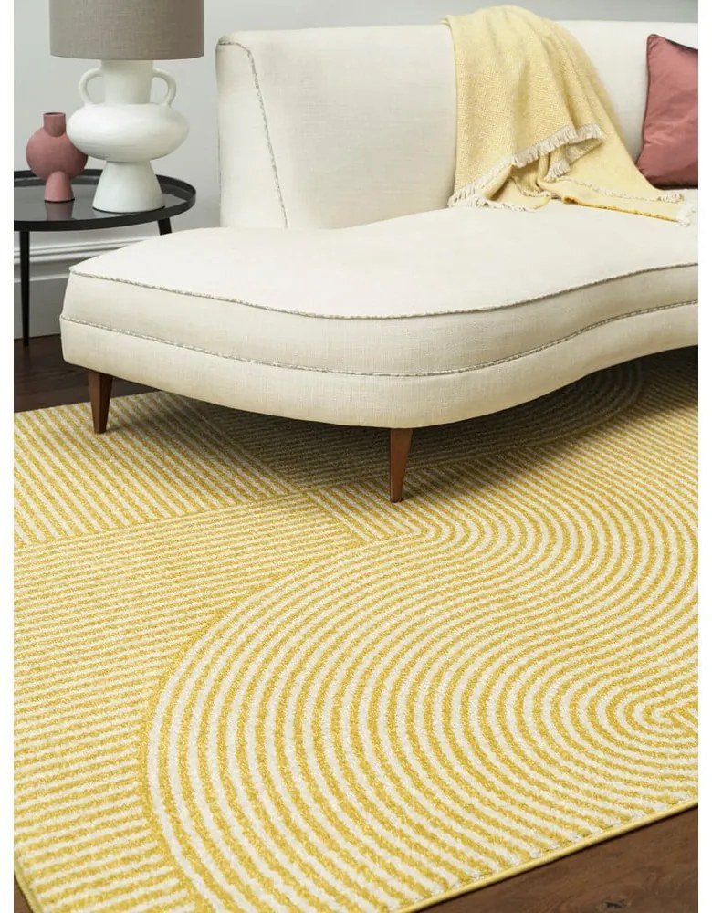 Covor galben 160x230 cm Muse Yellow Geometric – Asiatic Carpets