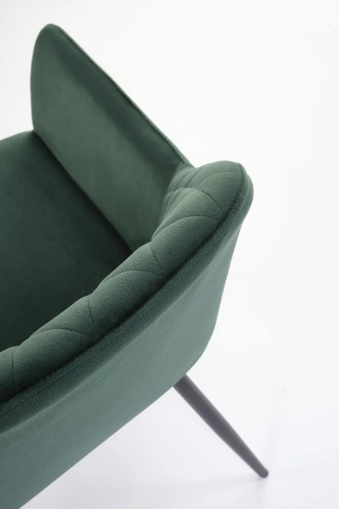 Scaun K558 velvet verde inchis