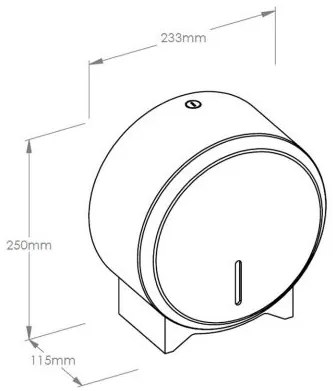 Dispenser hartie igienica Merida Stella 19 cm, negru