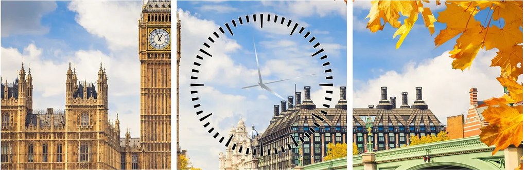 Tablou - Big Ben, Londra (cu ceas) (90x30 cm)