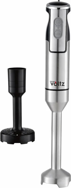 Resigilat: Blender manual Oliver Voltz OV51112JP, 1500W, 2 viteze, Atasament pentru cartofi, Lama din otel inoxidabil, Inox