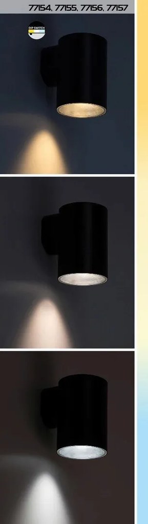 Aplica LED iluminat exterior ambiental, Protectie IP65 Urfa I negru