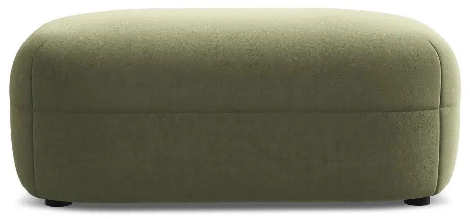 Taburet verde cu tapițerie din catifea Moana – Makamii