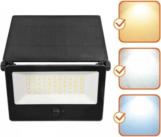 Proiector solar LED cu senzor NCS G2 LED/30W/3,7V 3000/4000/6500K IP54 5200 mAh