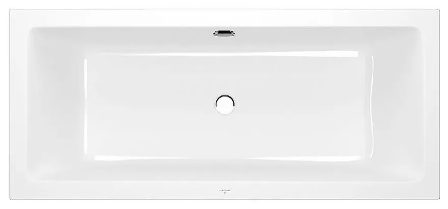Cada dreptunghiulara Villeroy&Boch Targa Plus Duo alb alpin 180x80 cm