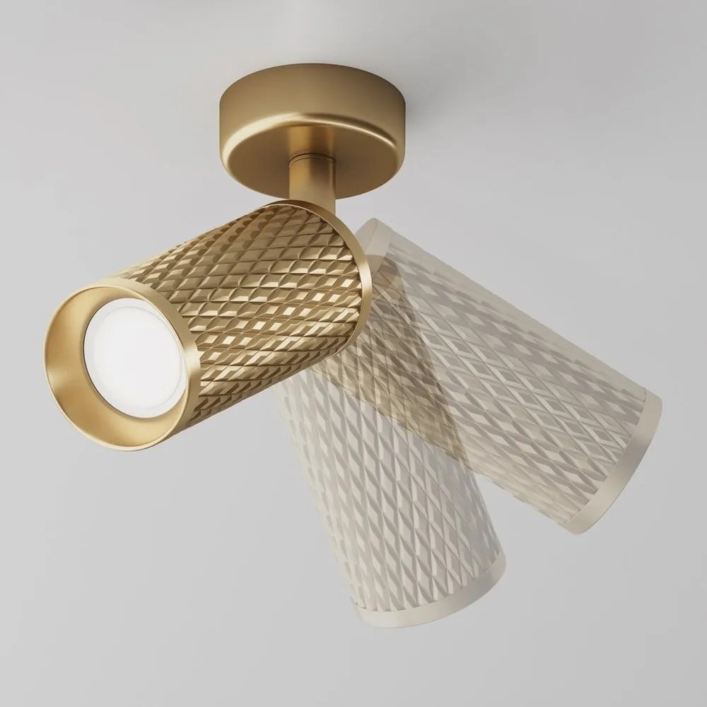 Aplica de perete / tavan design tehnic Focus auriu