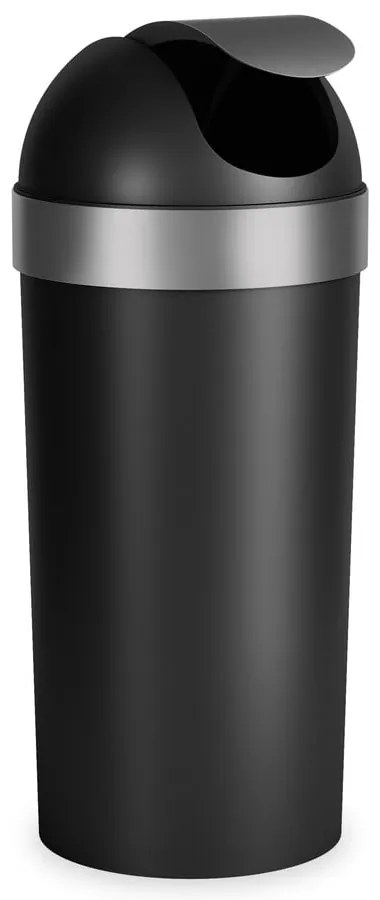 Coș de gunoi negru din plastic 62 l Venti – Umbra