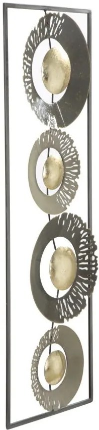Decoratiune de perete multicolora din metal, 31x3x89,5 cm, Ring Mauro Ferretti