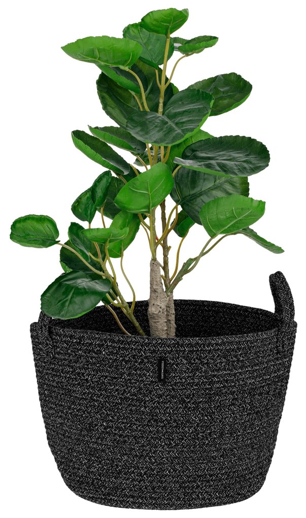 TEMPO-KONDELA TIAGON, coş tricotat, negru, 30x26 cm