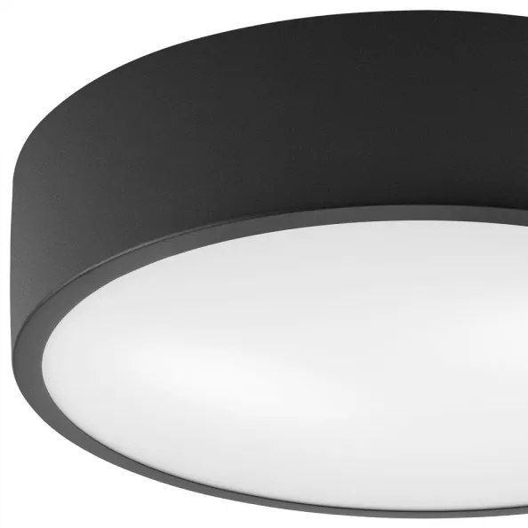 Plafonieră DANTE 1xE27/60W/230V d. 26 cm neagră