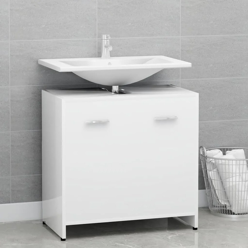 802570 vidaXL Dulap de baie, alb, 60 x 33 x 61 cm, PAL