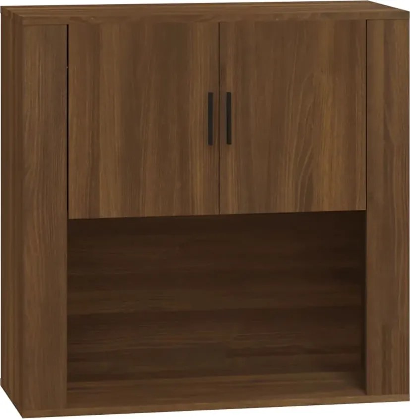 vidaXL Dulap de perete, stejar maro,80x33x80 cm, lemn prelucrat