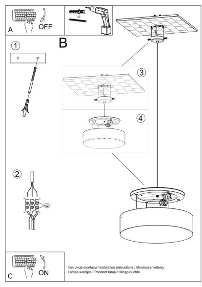 Lustră pe cablu ARENA 35 2xE27/60W/230V negru