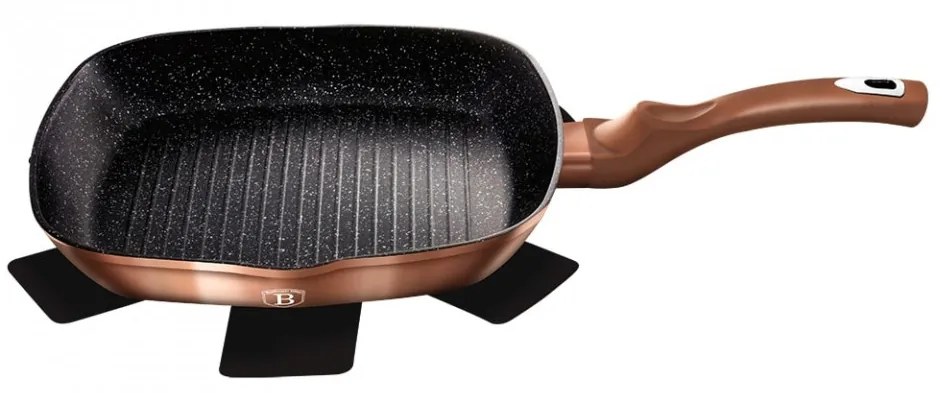Tigaie Grill 28 cm Rose Gold (Cupru) Metalic Line Berlinger Haus BH 1521N