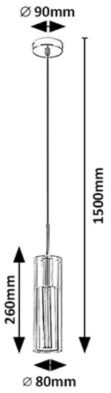 Lustră pe cablu KALEVI 1xGU10/50W/230V transparent/negru Rabalux 72047