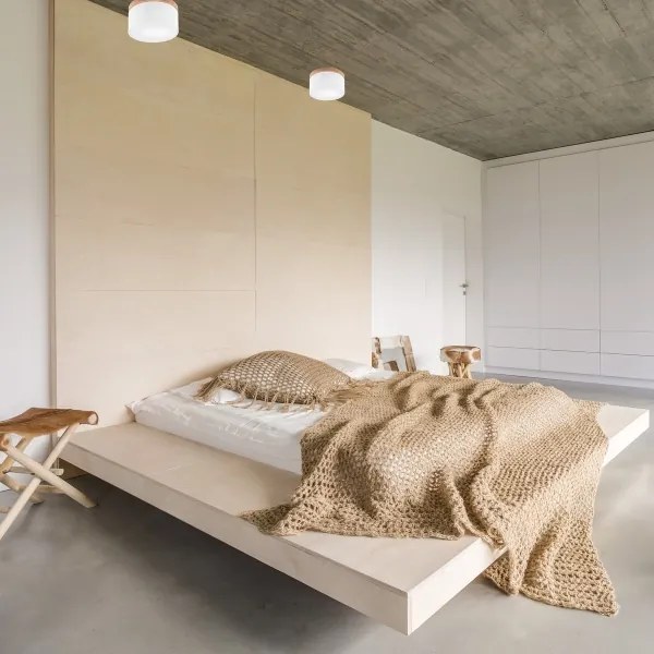 Plafonieră BELLADONNA 1xE27/15W/230V d. 30 cm alb/stejar Brilagi