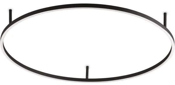 Ideal Lux - Plafonieră ORACLE SLIM LED, 53W/230V, 3000K, Ø 90 cm, negru
