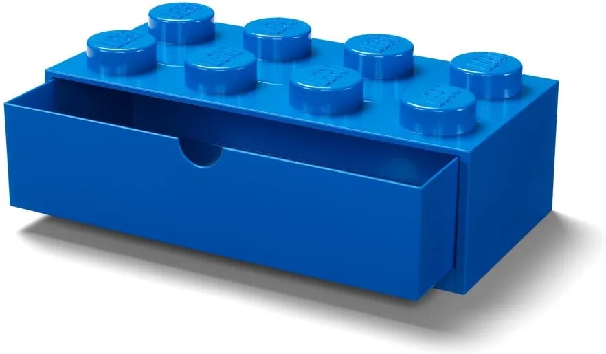 Cutie cu sertar pentru birou LEGO®, 31 x 16 cm, albastru