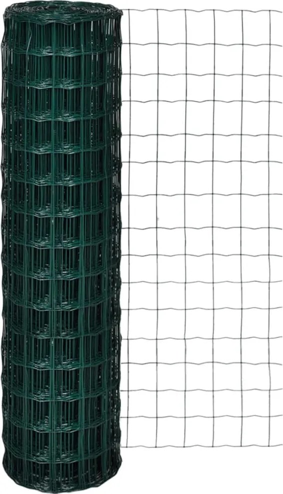 vidaXL Euro gard, verde, 10 x 1,5 m, oțel