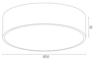 Plafoniera design modern AMORE negru, diametru 35cm