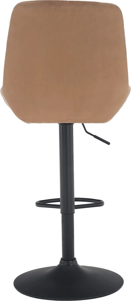 Scaun de bar, material textil Velvet maro, CHIRO NEW