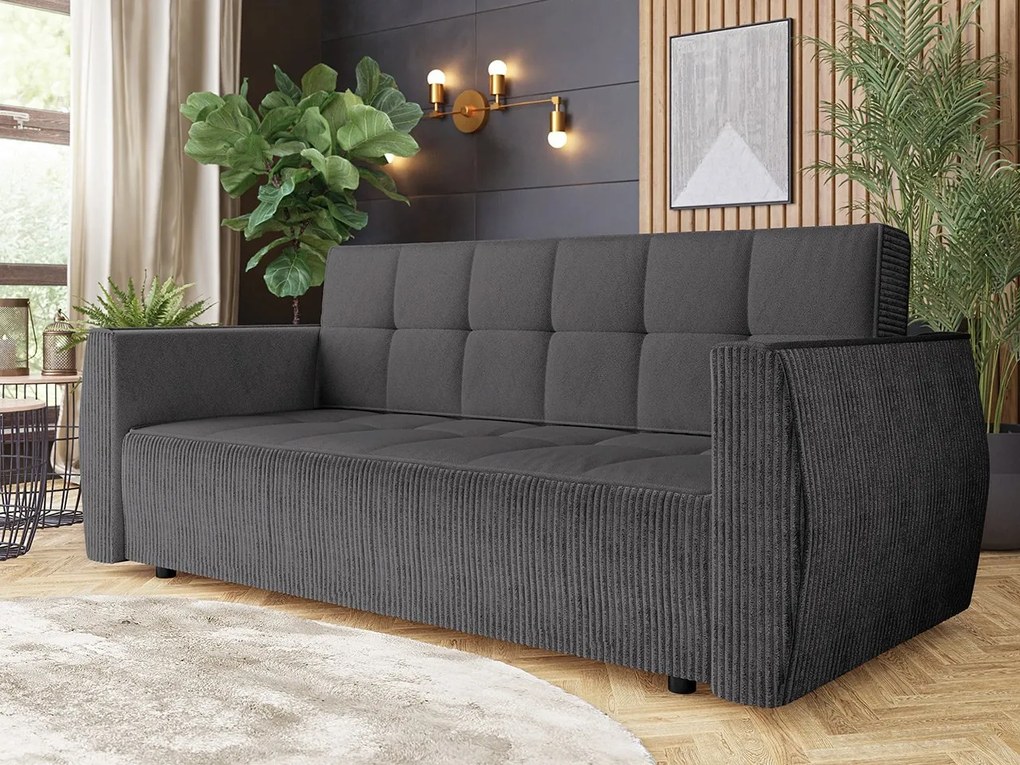 Canapea extensibilă Pexalo (Gri închis) (cu sp. depozitare). 1105603