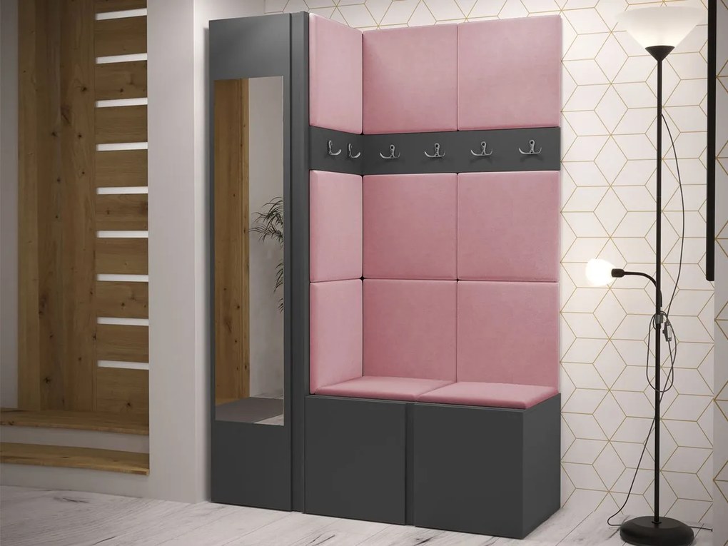 Mobilier hol Tovenaz X (grafit) (cu oglindă). 1104782